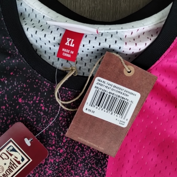 Large or XL Mitchell & Ness NBA Miami Heat Chris Bosh 2011-12 Swingman Jersey - Picture 5 of 7